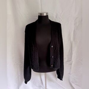 Black cropped cardigan